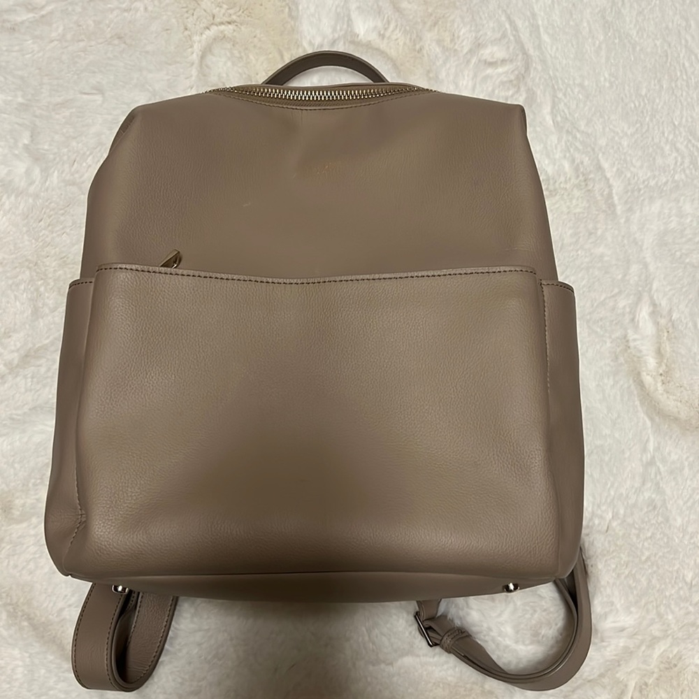 Full Size Mina Baie Vegan Stevie Backpack Diaper Bag - Sand